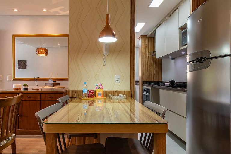Rosa Apartamento com piscina para até 8 pessoas