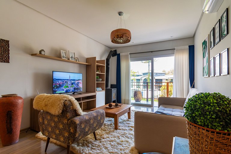 Rosa Apartamento com piscina para até 8 pessoas